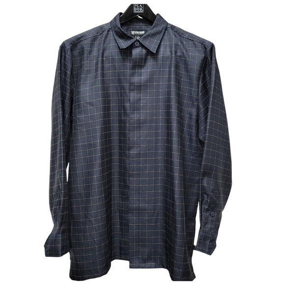 Stacy Adams Men's Plaid Shirt Jacket Size Large Navy Excellent Condition - Picture 1 of 8